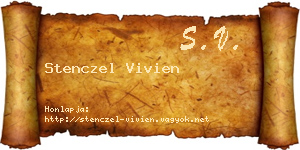 Stenczel Vivien névjegykártya